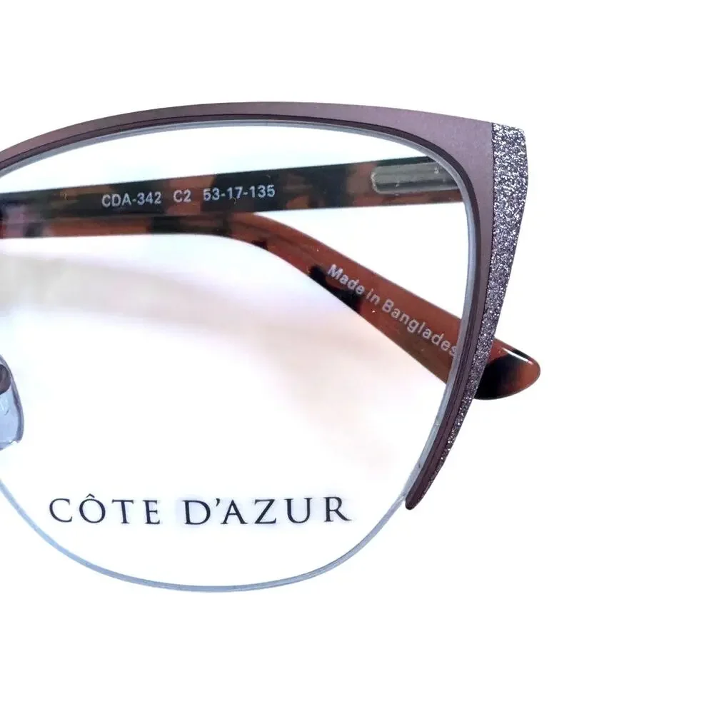 NEW Cote d'Azur 342 Cat eye Eyeglasses in Violet